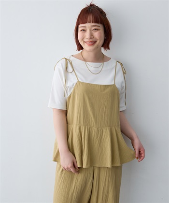 anyfee 【anyfee/大きいサイズ】着てサラ汗じみ防止ボートネックTシャツ《接触冷感・吸水速乾》（2026SS）_variationthumb_2