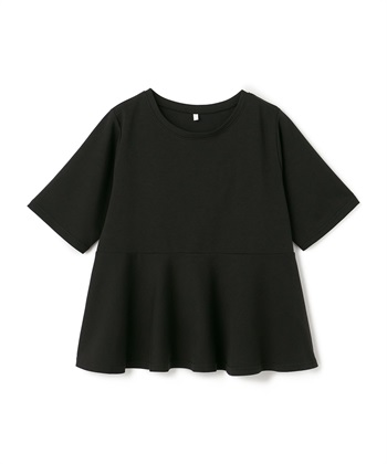 anyfee 【anyfee/大きいサイズ】着てサラなめらかポンチ素材ペプラムトップス《接触冷感・吸水速乾》_variationthumb_1