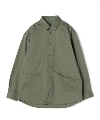 ポケット付き２ＷＡＹシャツ(カーキ-38)