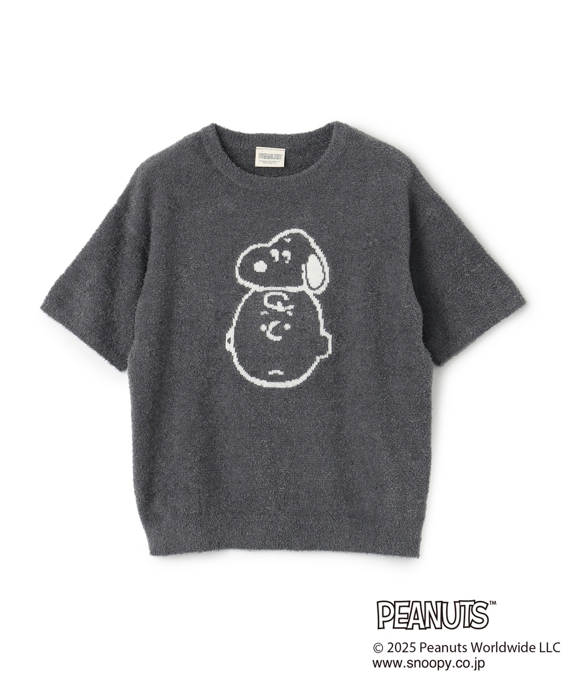chara station 【PEANUTS/ピーナッツ】SNOOPY/スヌーピーもこもこルームウェア半袖トップス（上下別売り）_variation_1