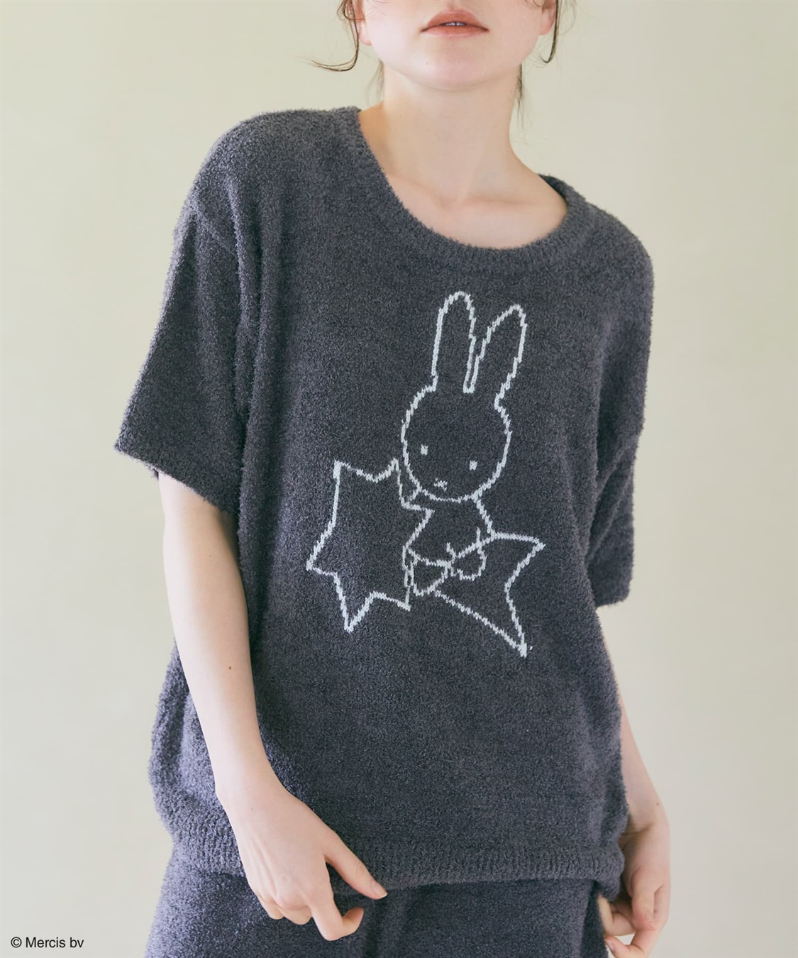 chara station 【miffy/ミッフィー】もちふわsleepソフトエアニット半袖トップスルームウェア◆別注◆上下別売り_variation_2
