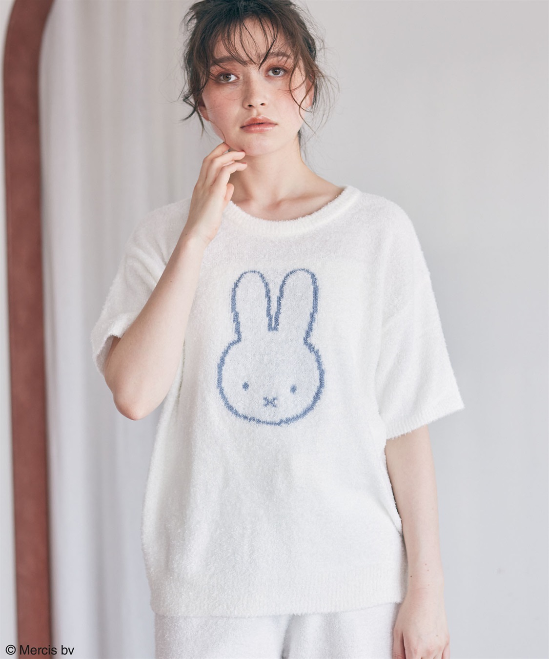 chara station 【miffy/ミッフィー】もちふわsleepソフトエアニット半袖トップスルームウェア◆別注◆上下別売り_variation_3