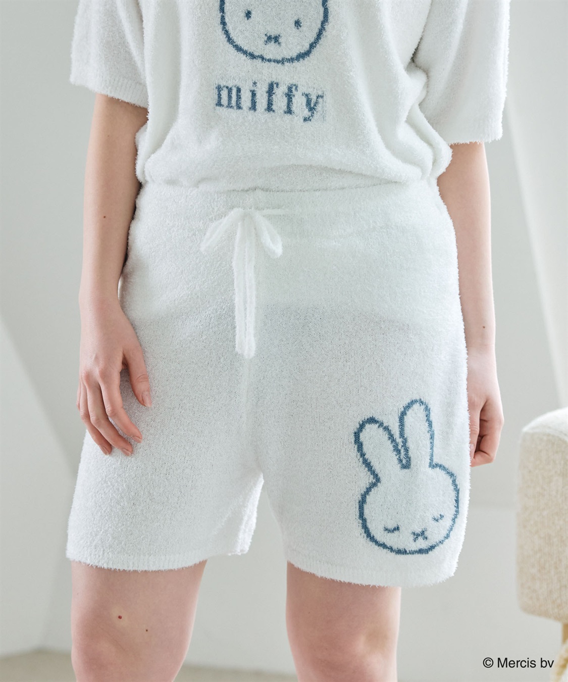 chara station 【miffy/ミッフィー】もちふわsleepソフトエアニットショートパンツルームウェア◆別注◆上下別売り_variation_1
