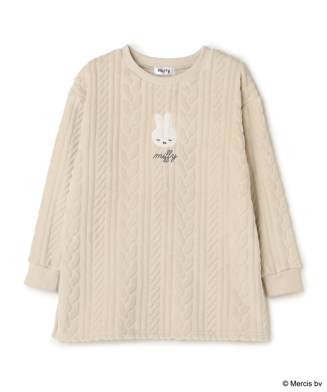 chara station 【miffy/ミッフィー】刺繍ケーブルフリース長袖トップス/ルームウェア（上下別売り）_variation_1