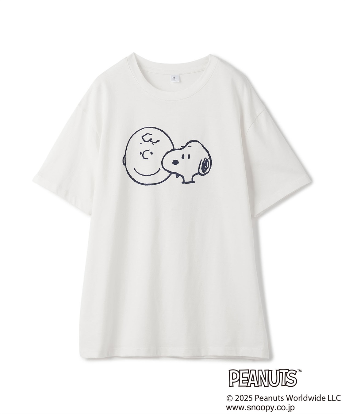 Life Style by cross marche 【PEANUTS/ピーナッツ】SNOOPY/スヌーピー＆チャーリーブラウンフロッキープリント半袖Tシャツ_variation_1
