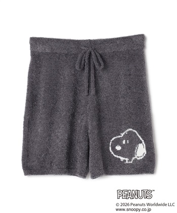 【PEANUTS/ピーナッツ】もちふわsleepソフトエアニットショートパンツルームウェア◆別注◆上下別売り(チャコール-M)