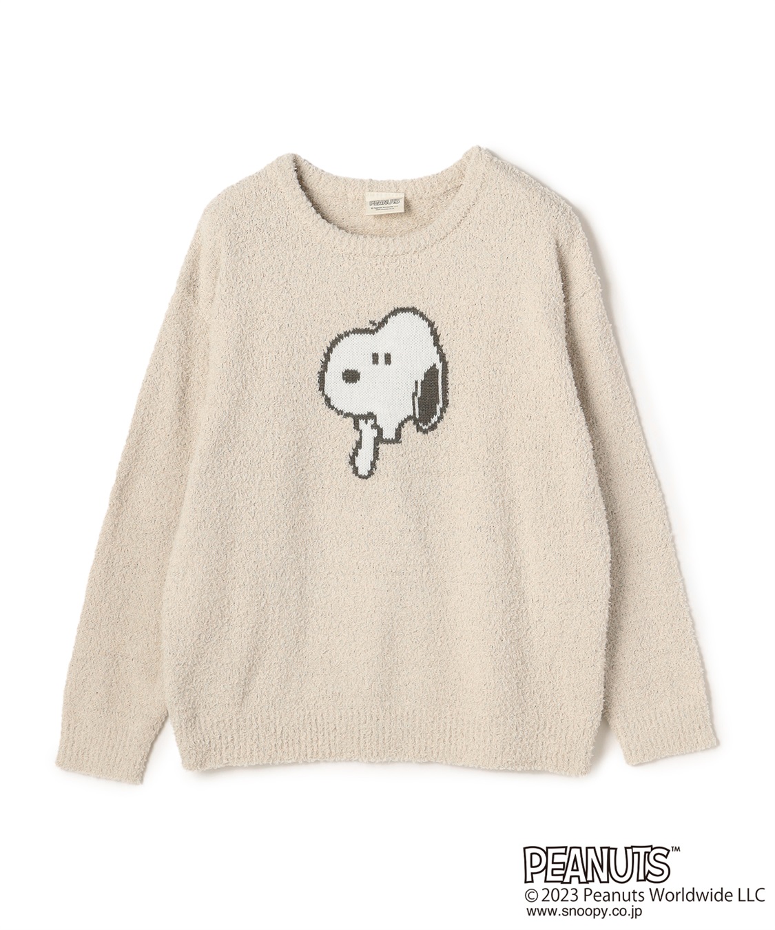 chara station 【ピーナッツ/PEANUTS】スヌーピーフェイスふわふわニットトップスルームウェア【パンツ別売り】_variation_2