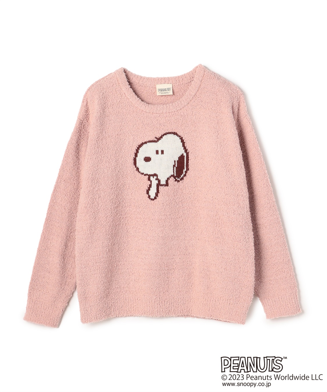 chara station 【ピーナッツ/PEANUTS】スヌーピーフェイスふわふわニットトップスルームウェア【パンツ別売り】_variation_1