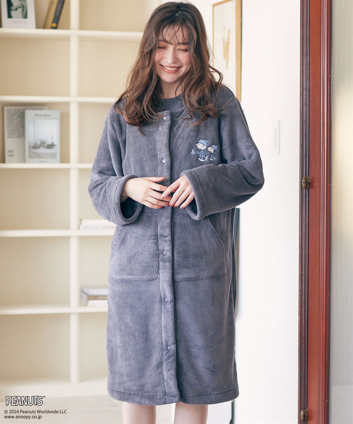 ピーナッツ/PEANUTS】スヌーピーあったかルームウェアガウン  
