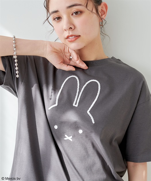 【miffy/ミッフィー】ミッフィー刺繍Tシャツ