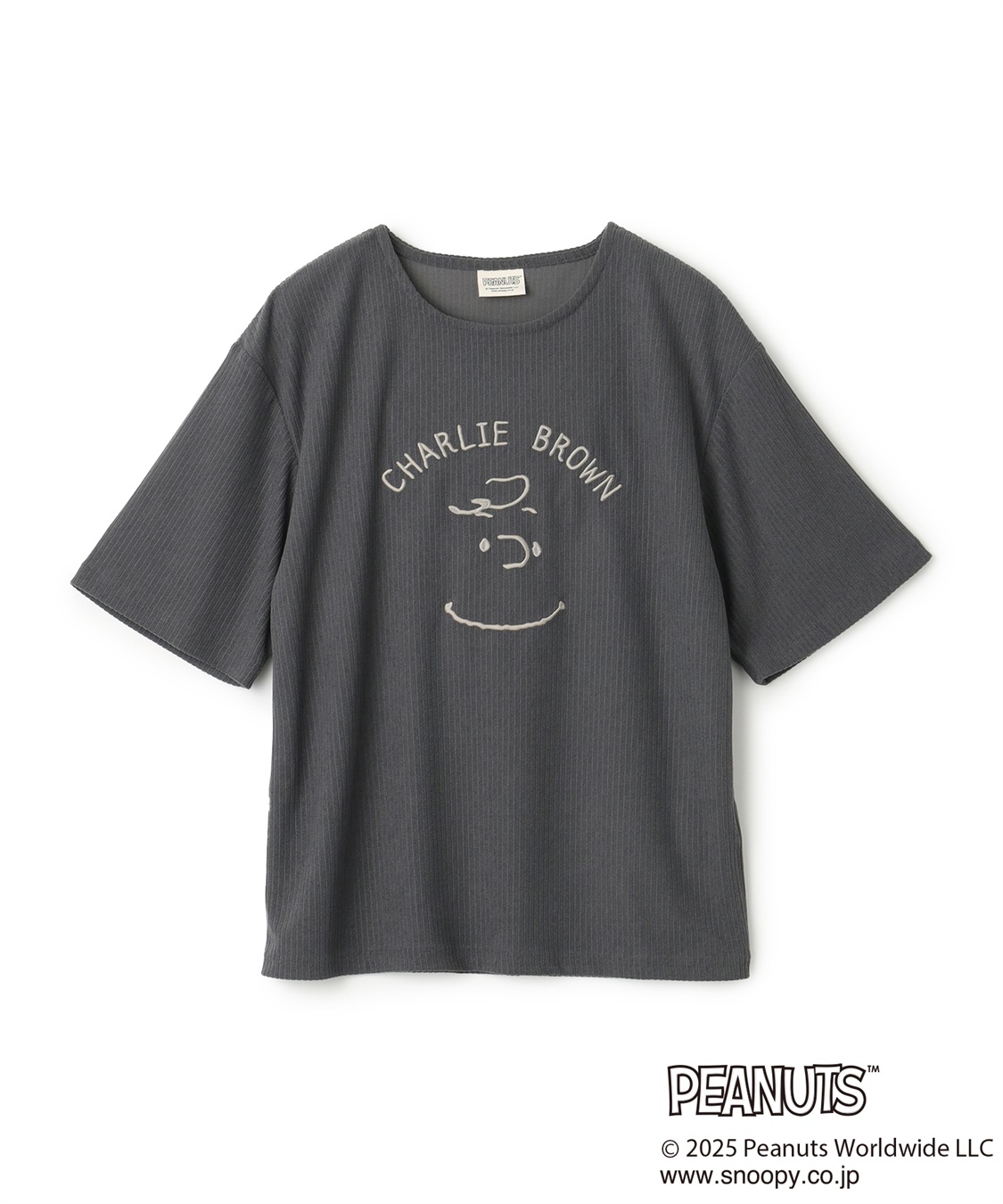 chara station 【PEANUTS/ピーナッツ】SNOOPY/スヌーピーパイルリブルームウェア半袖トップス（上下別売り）_variation_2