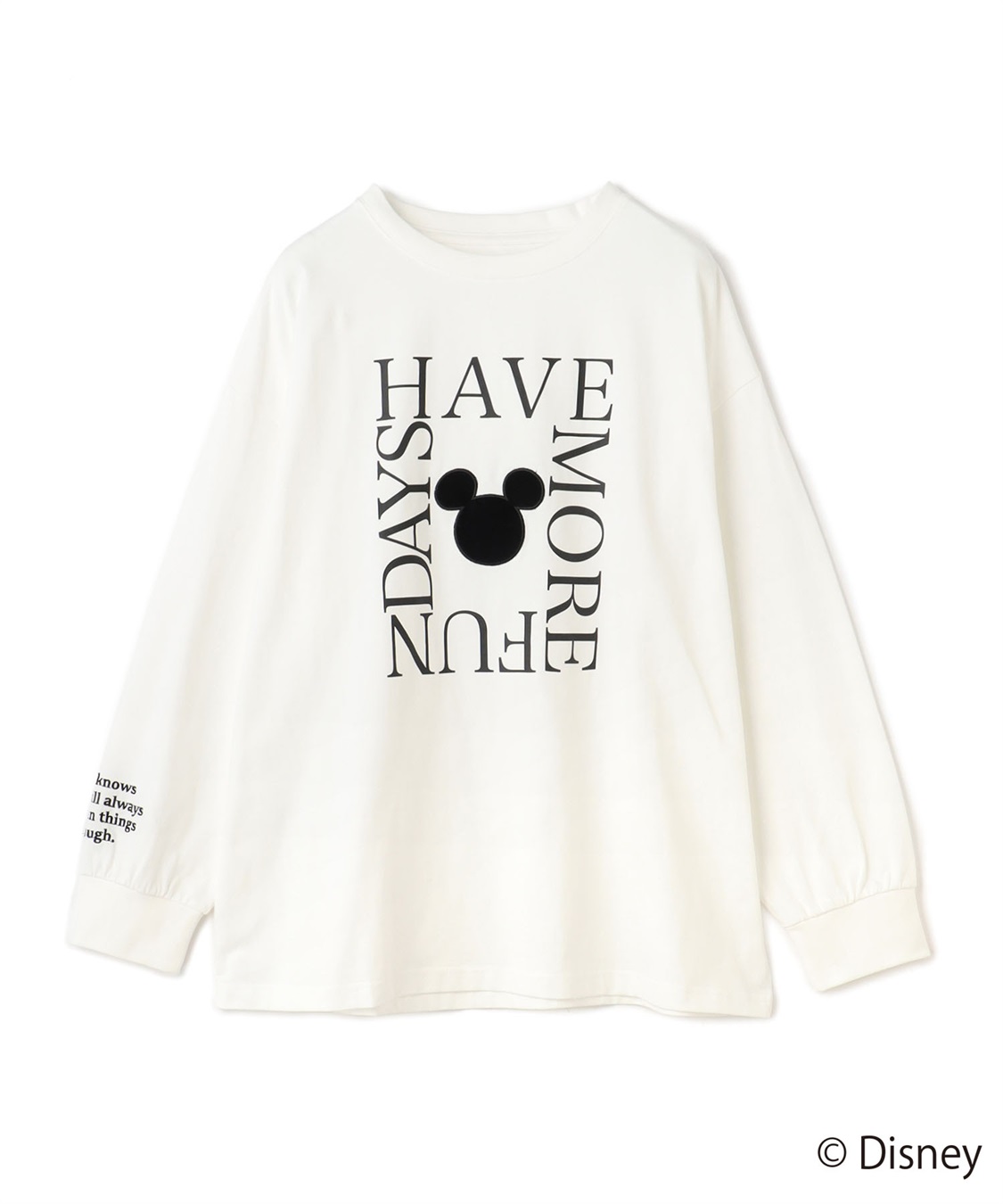 anyfee 【anyfee/プラスサイズ】《Disney/ディズニー》レタリングフロントプリントTシャツ_variation_1