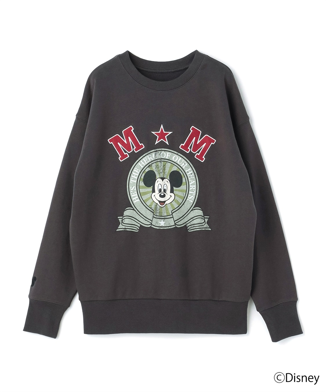chara station 《Disney/ディズニー》ミッキーマウス刺繍ワッペンデザインスウェットトレーナー_variation_2