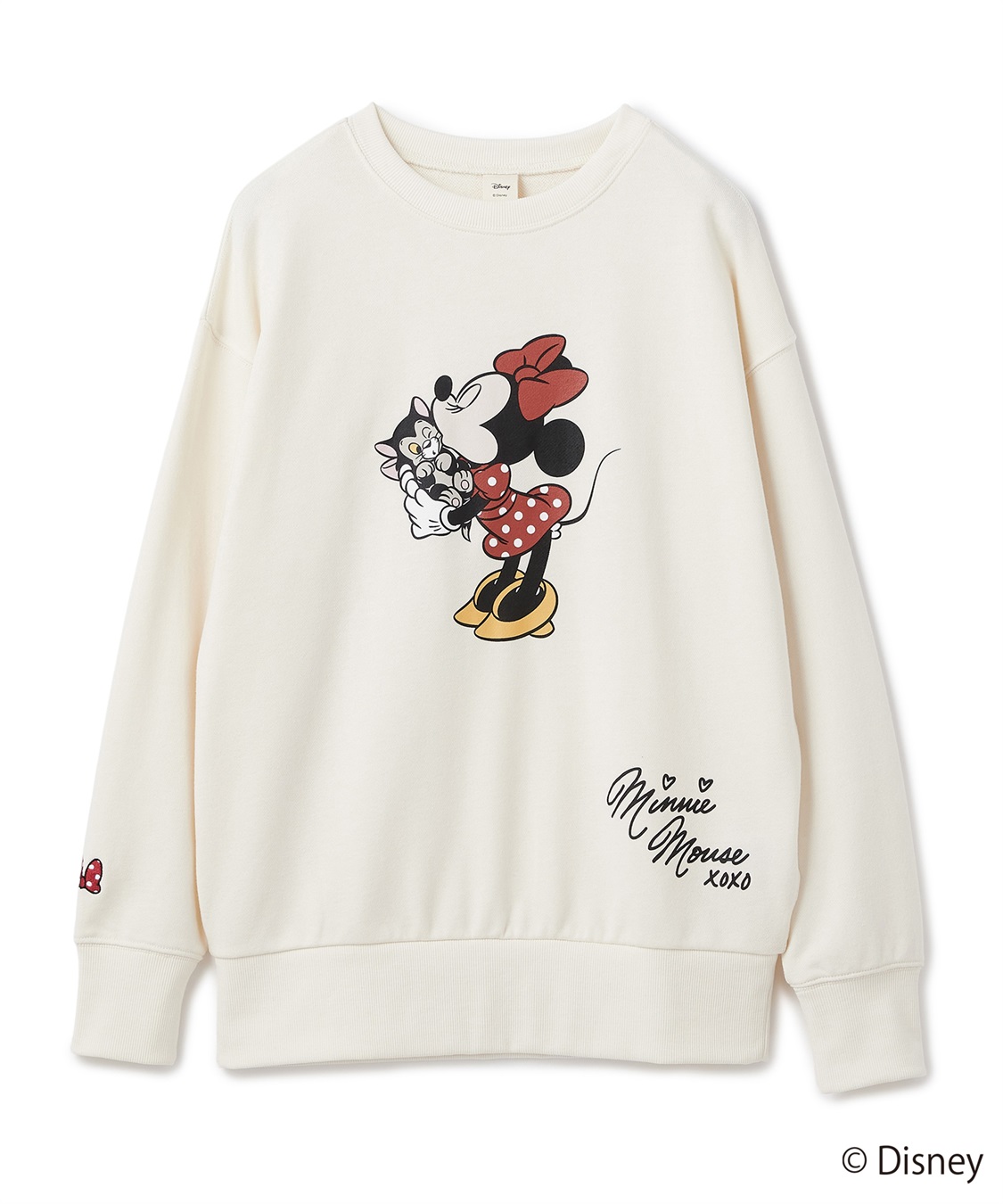 chara station 【Disney/ディズニー】Minnie Mouse/ミニーマウス裏毛ドロップショルダープリントスウェットプルオーバー_variation_1