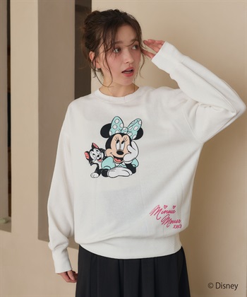 chara station 【Disney/ディズニー】Minnie Mouse/ミニーマウス裏毛ドロップショルダープリントスウェットプルオーバー_variationthumb_2