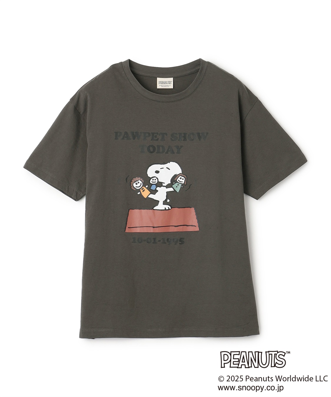 chara station 【PEANUTS/ピーナッツ】SNOOPY/スヌーピー PAWPET SHOW TODAY半袖プリントTシャツ_variation_1