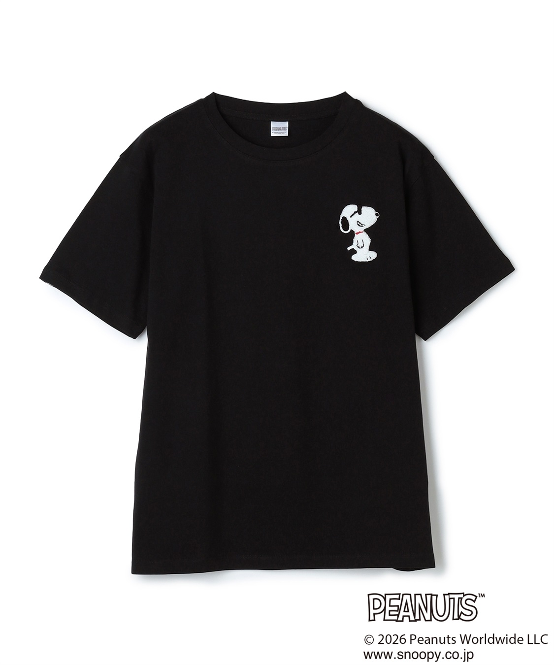 Life Style by cross marche 【PEANUTS/ピーナッツ】SNOOPY/スヌーピーワンポイントサガラ刺繍半袖Tシャツ_variation_1