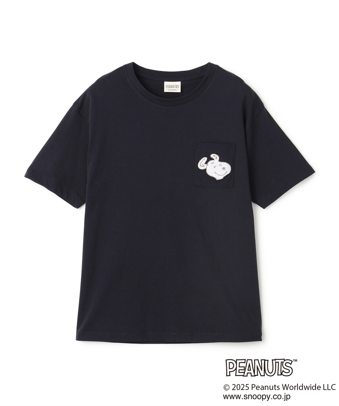 chara station 【PEANUTS/ピーナッツ】SNOOPY/スヌーピー胸ポケットサガラ刺繍半袖Tシャツ_variation_3