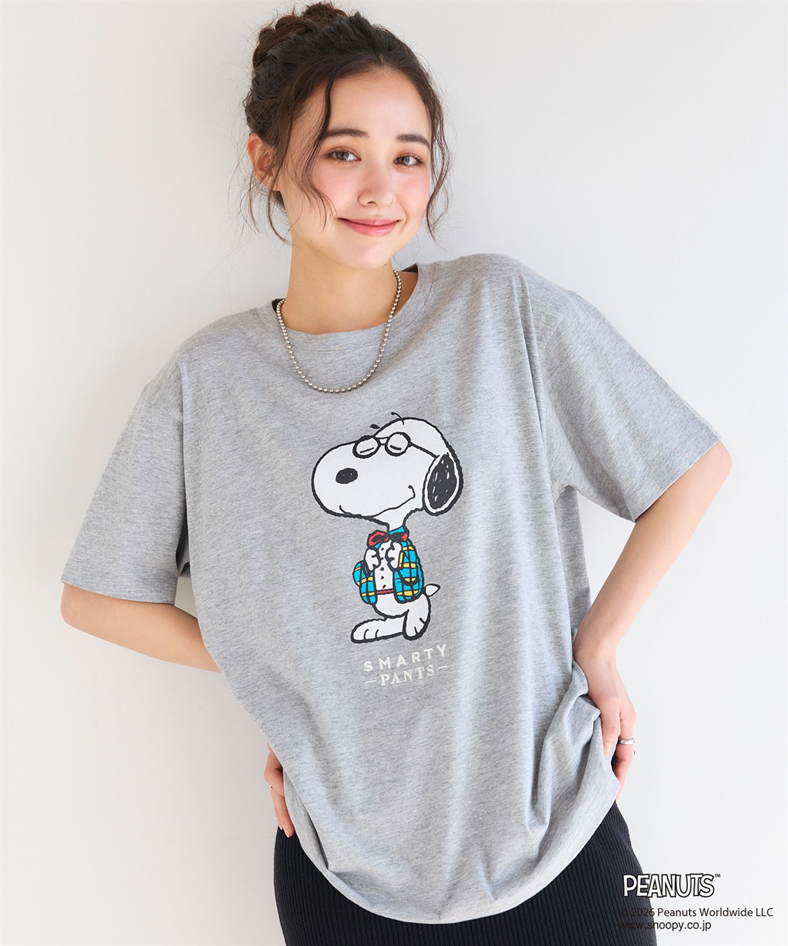 chara station 【PEANUTS/ピーナッツ】SNOOPY/スヌーピー「JOE PREPPY」プリントTシャツ_variation_1