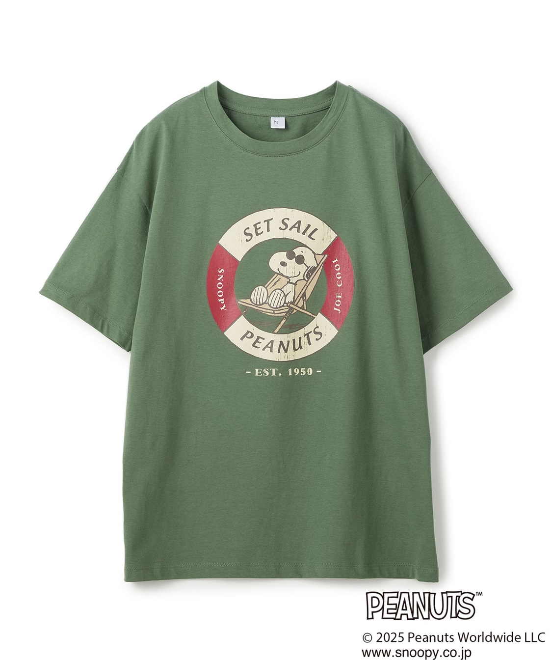 chara station 【PEANUTS/ピーナッツ】SNOOPY/スヌーピー浮き輪プリント半袖Tシャツ_variation_2