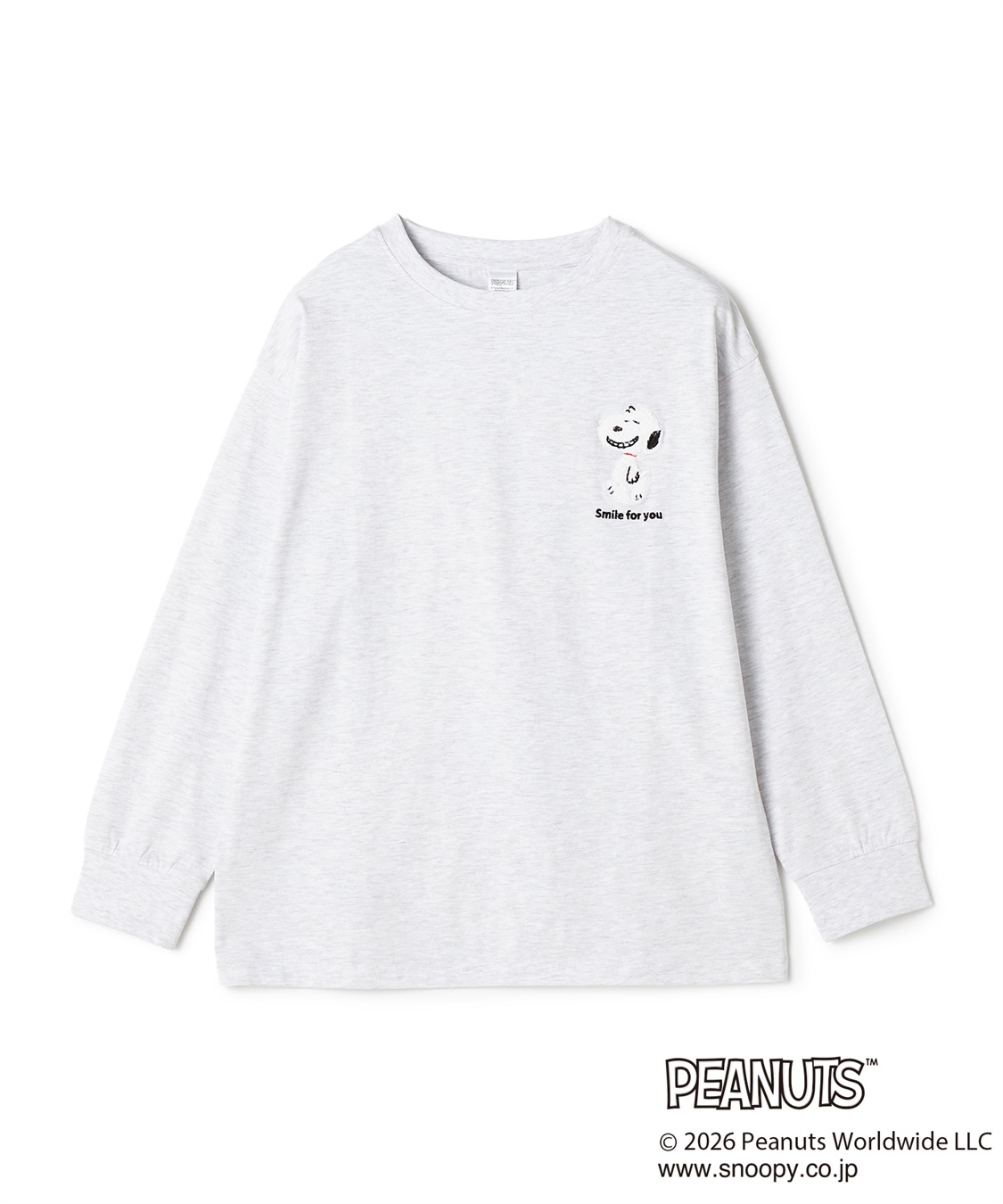 Life Style by cross marche 【PEANUTS/ピーナッツ】スヌーピー/SNOOPY サガラ刺繍ロンT◆別注◆_variation_1