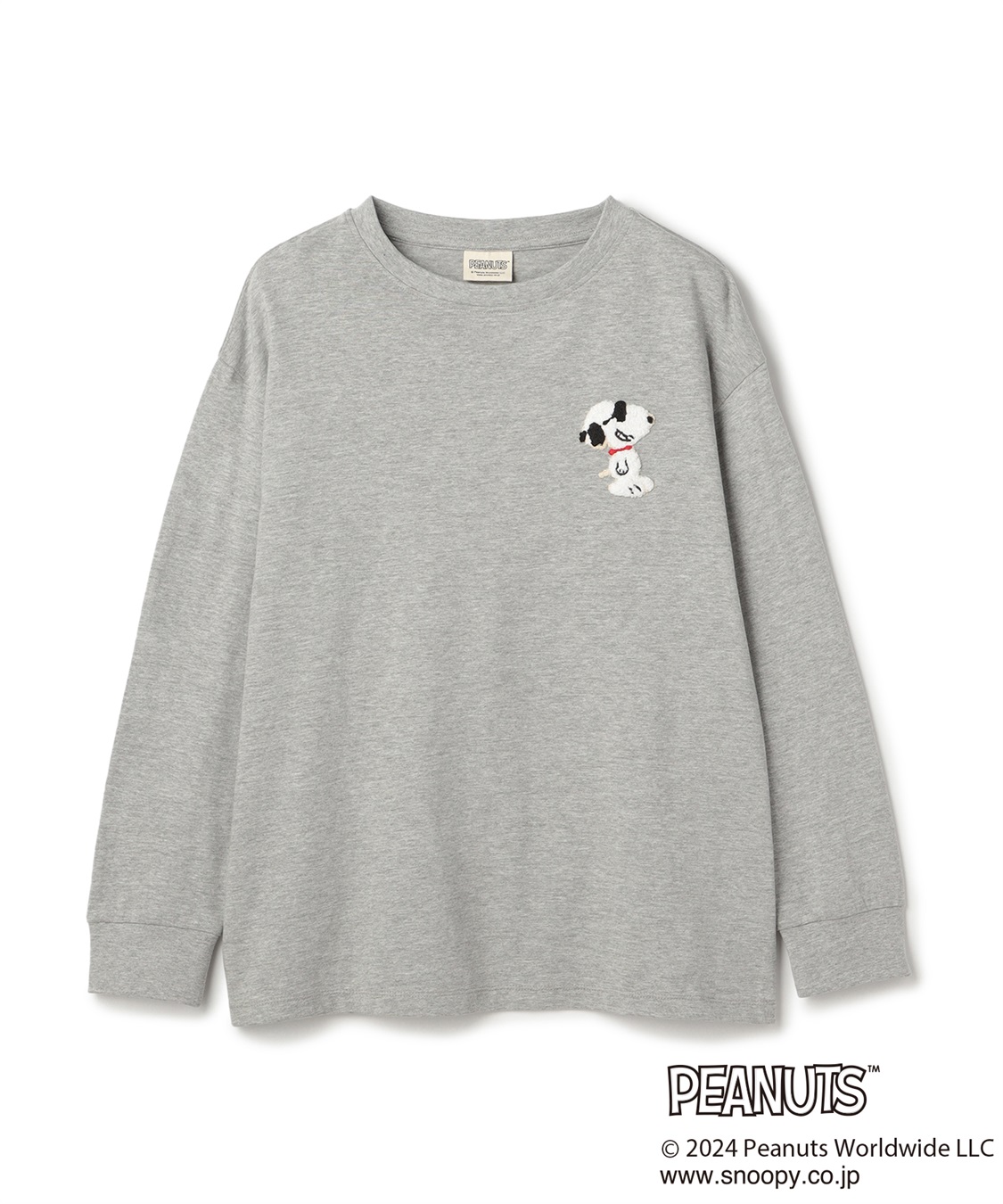 chara station 【PEANUTS/ピーナッツ】スヌーピー/SNOOPY サガラ刺繍ロンT_variation_2