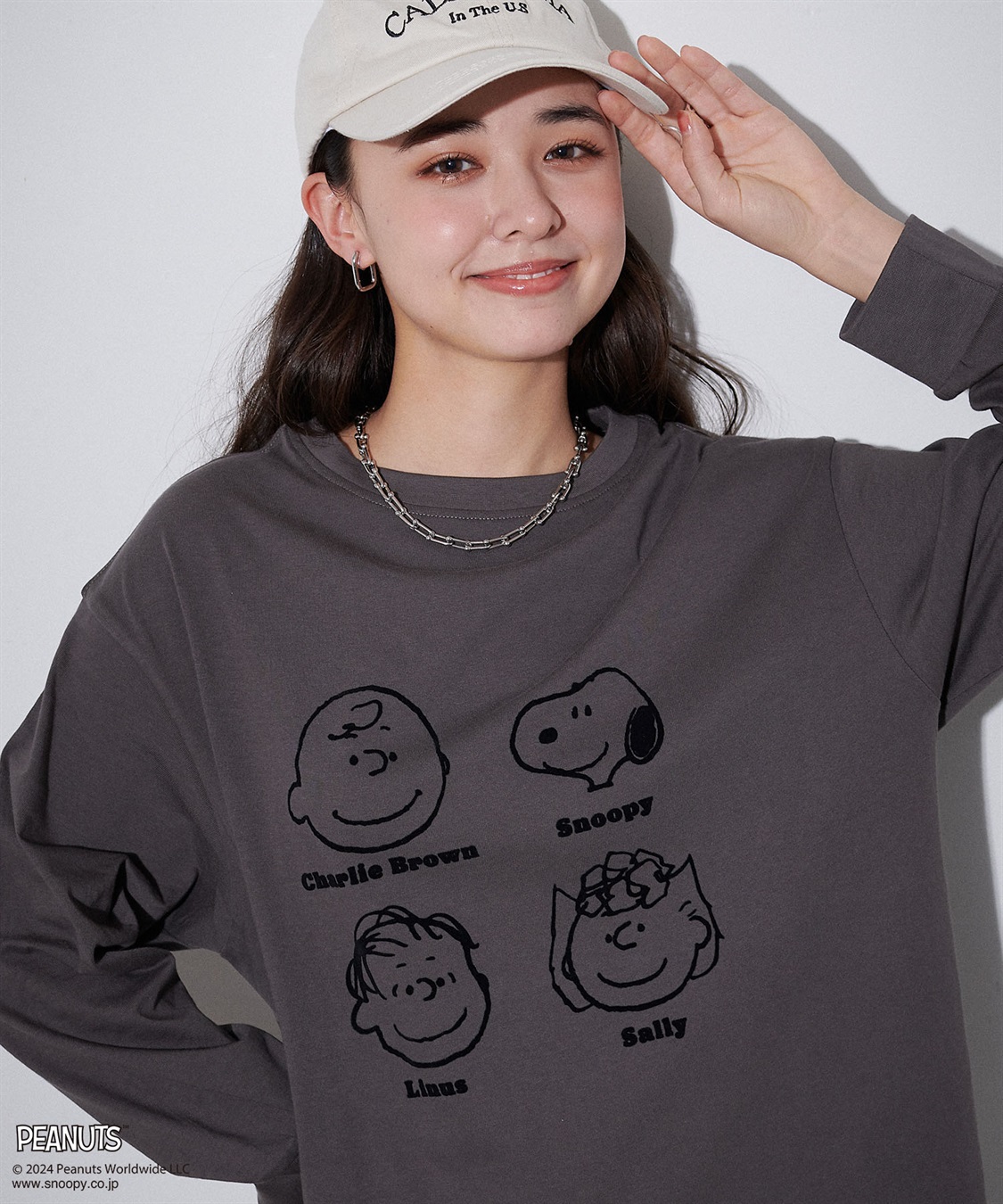 Life Style by cross marche 【PEANUTS/ピーナッツ】スヌーピー/SNOOPY フロッキープリントロンT_main