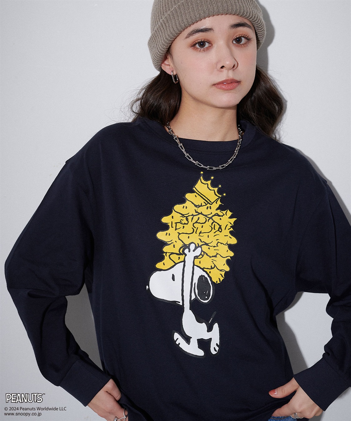 PEANUTS/ピーナッツ】スヌーピー/SNOOPY スリーブ刺繍デザイン