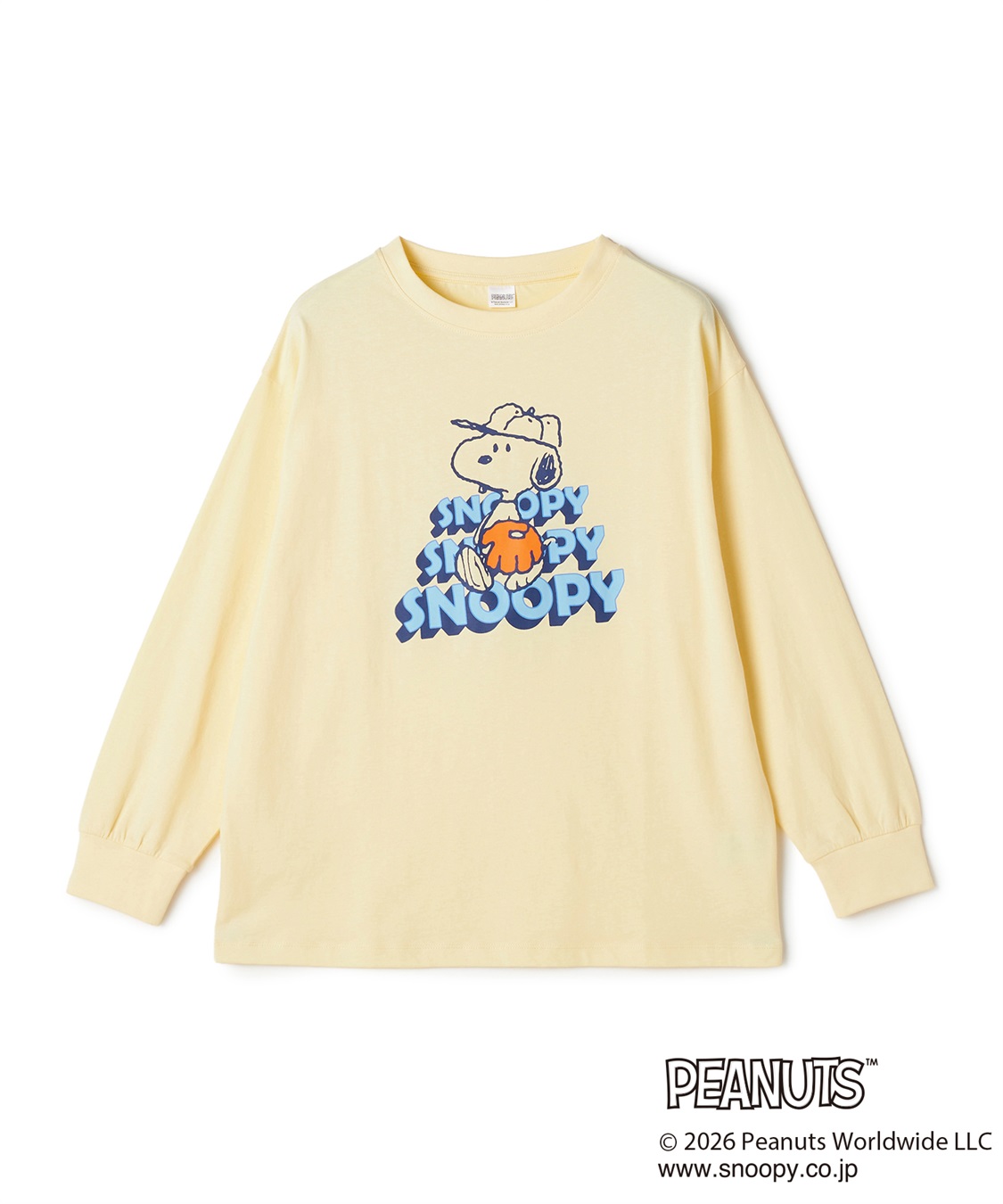Life Style by cross marche 【PEANUTS/ピーナッツ】SNOOPY/スヌーピーベースボールロゴプリントロンT◆別注◆（2026SS）_variation_4