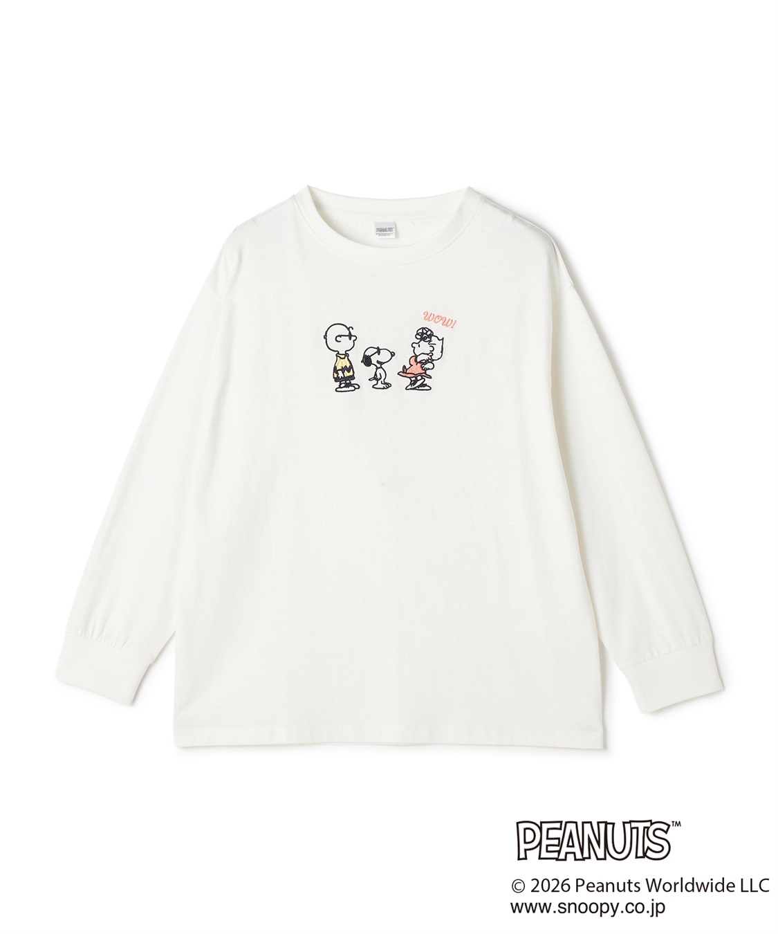 Life Style by cross marche 【PEANUTS/ピーナッツ】SNOOPY/スヌーピーフロント刺繍デザインロンT◆別注◆_variation_2