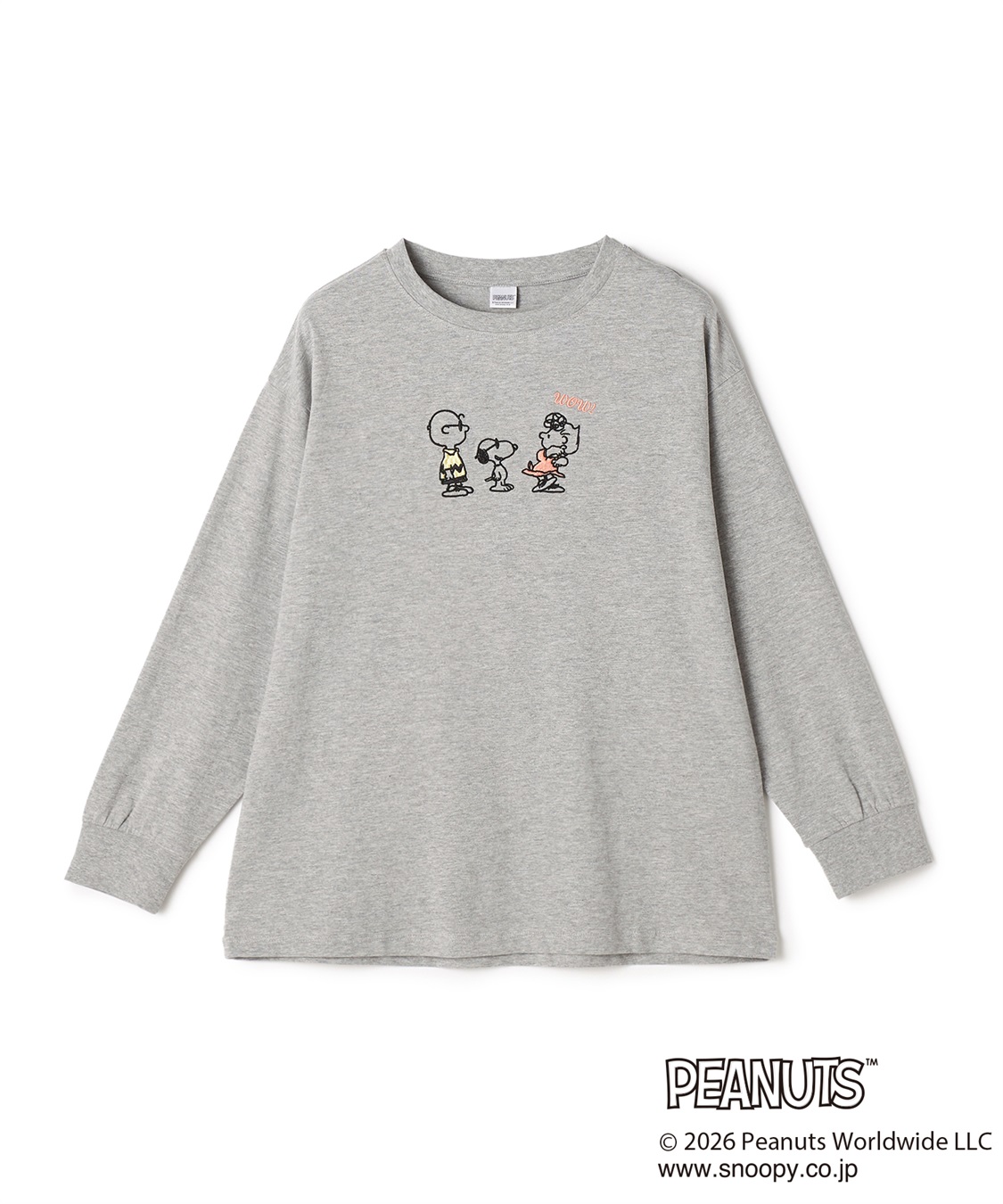 Life Style by cross marche 【PEANUTS/ピーナッツ】SNOOPY/スヌーピーフロント刺繍デザインロンT◆別注◆_variation_3