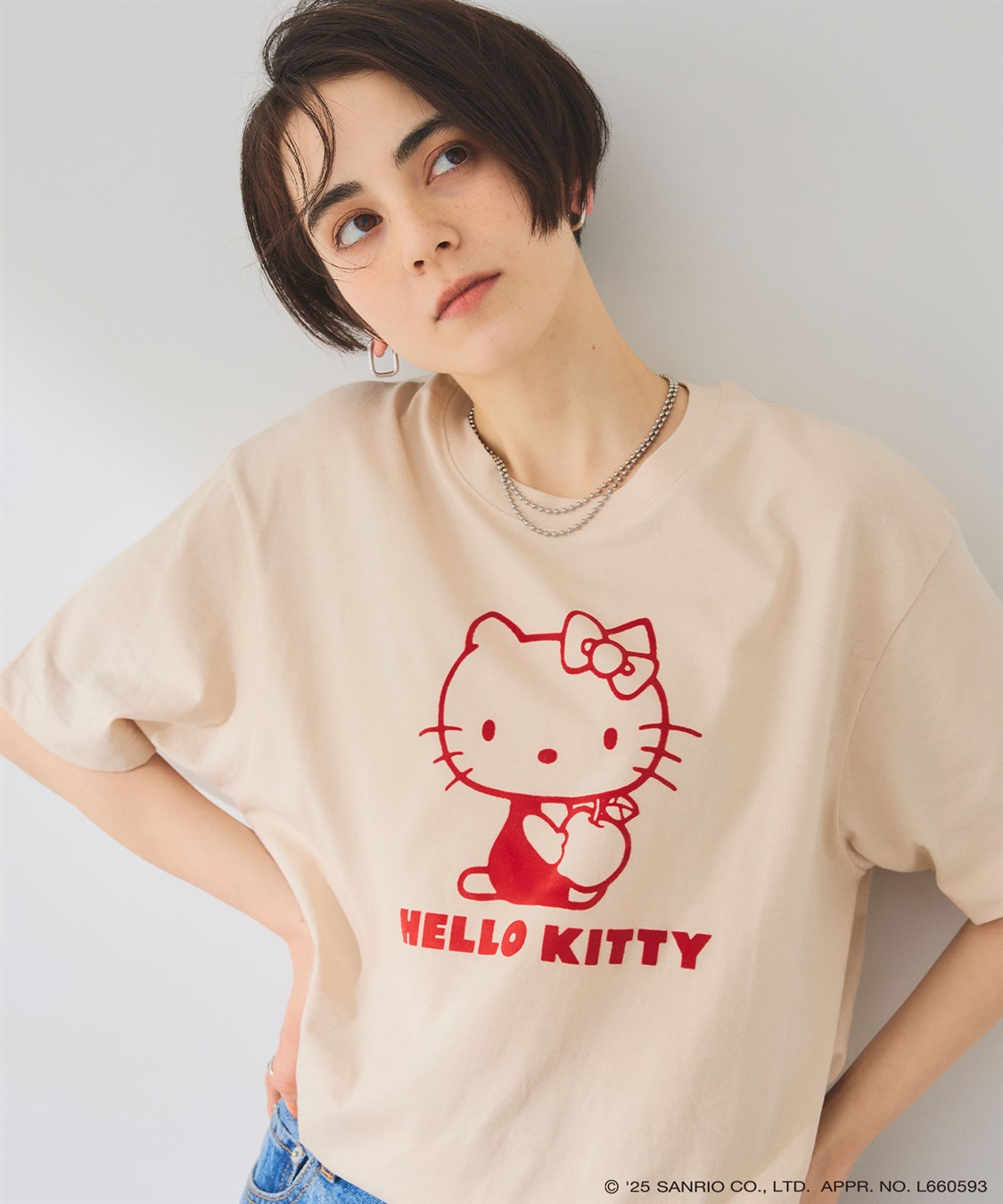 【サンリオ】キティ チマジロ レトロ キャラクター Tシャツ 100 110 サンリオ】キティ チマジロ レトロ キャラクター Tシャツ 120