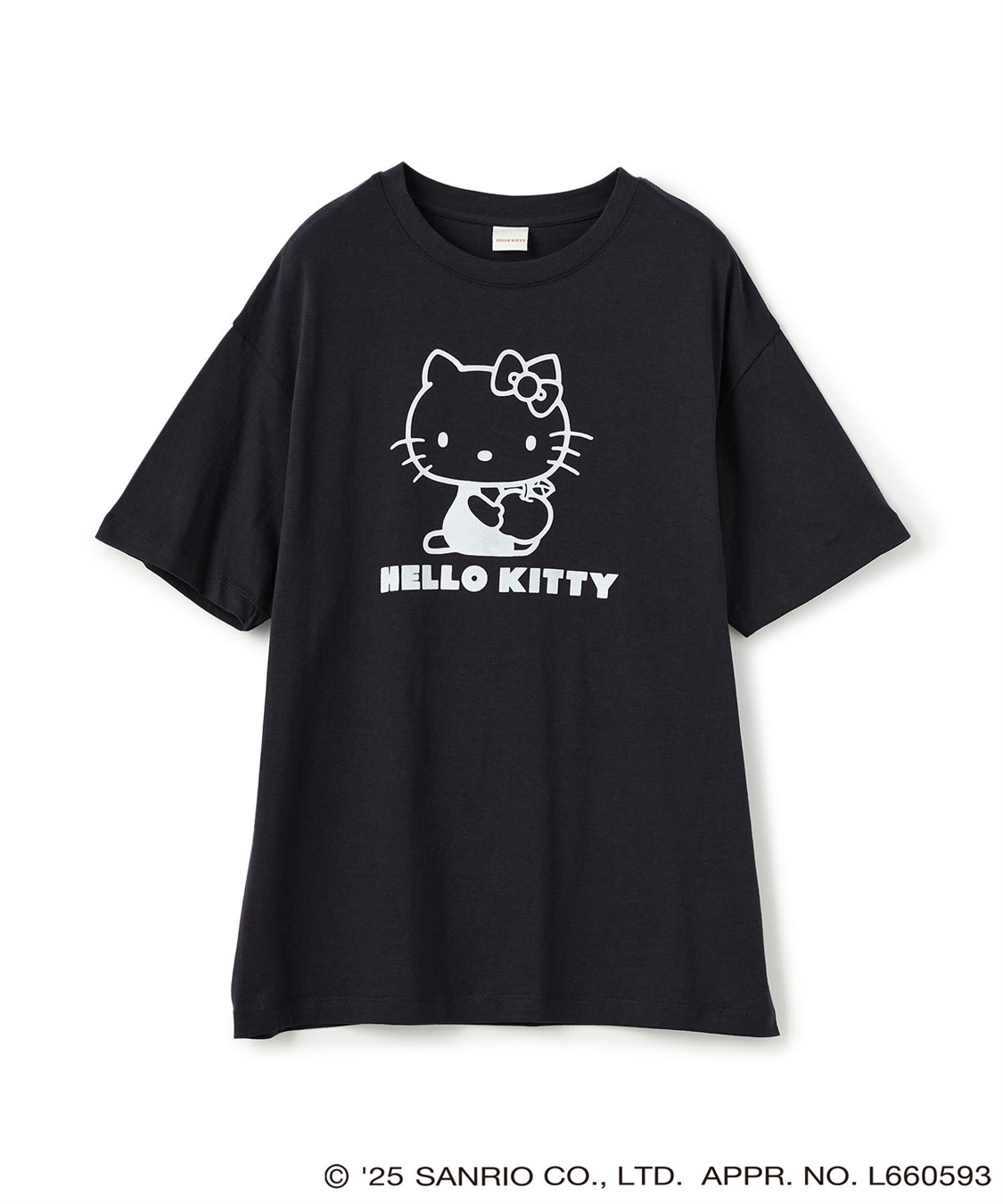 Life Style by cross marche 【sanrio characters】HELLO KITTY/ハローキティ フロッキープリント半袖Ｔシャツ《サンリオキャラクターズ》_variation_2