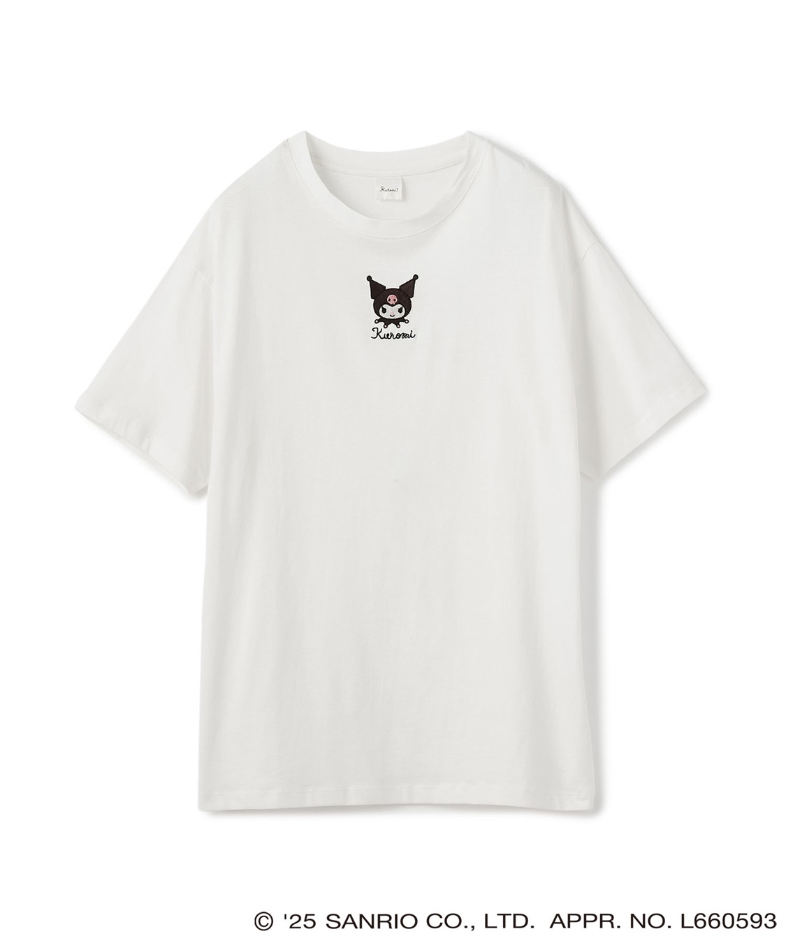 Life Style by cross marche 【sanrio characters】KUROMI/クロミ刺繍デザイン半袖Tシャツ《サンリオキャラクターズ》_variation_1