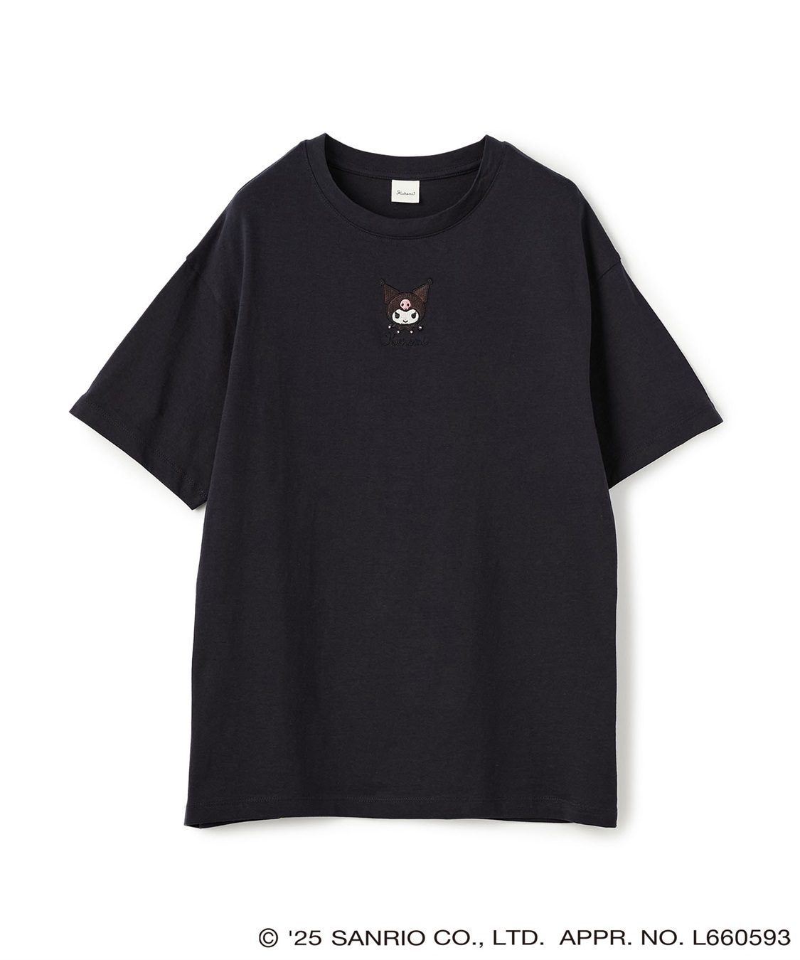 Life Style by cross marche 【sanrio characters】KUROMI/クロミ刺繍デザイン半袖Tシャツ《サンリオキャラクターズ》_variation_2