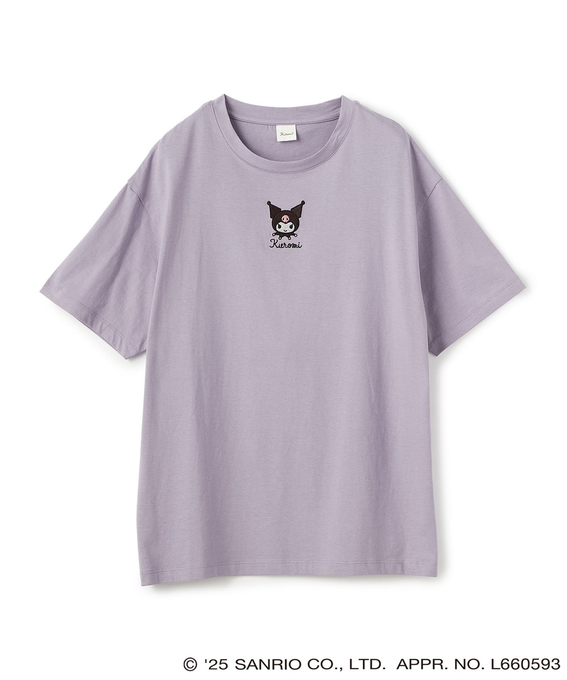 Life Style by cross marche 【sanrio characters】KUROMI/クロミ刺繍デザイン半袖Tシャツ《サンリオキャラクターズ》_variation_3