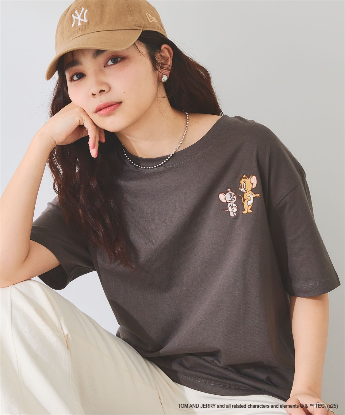 TOM and JERRY/トムとジェリー】ジェリー＆タフィー胸刺繍バック