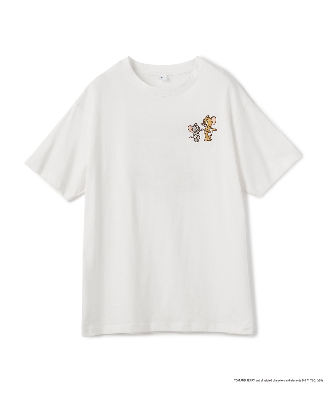 chara station 【TOM and JERRY/トムとジェリー】ジェリー＆タフィー胸刺繍バックロゴプリント半袖Ｔシャツ_variation_1