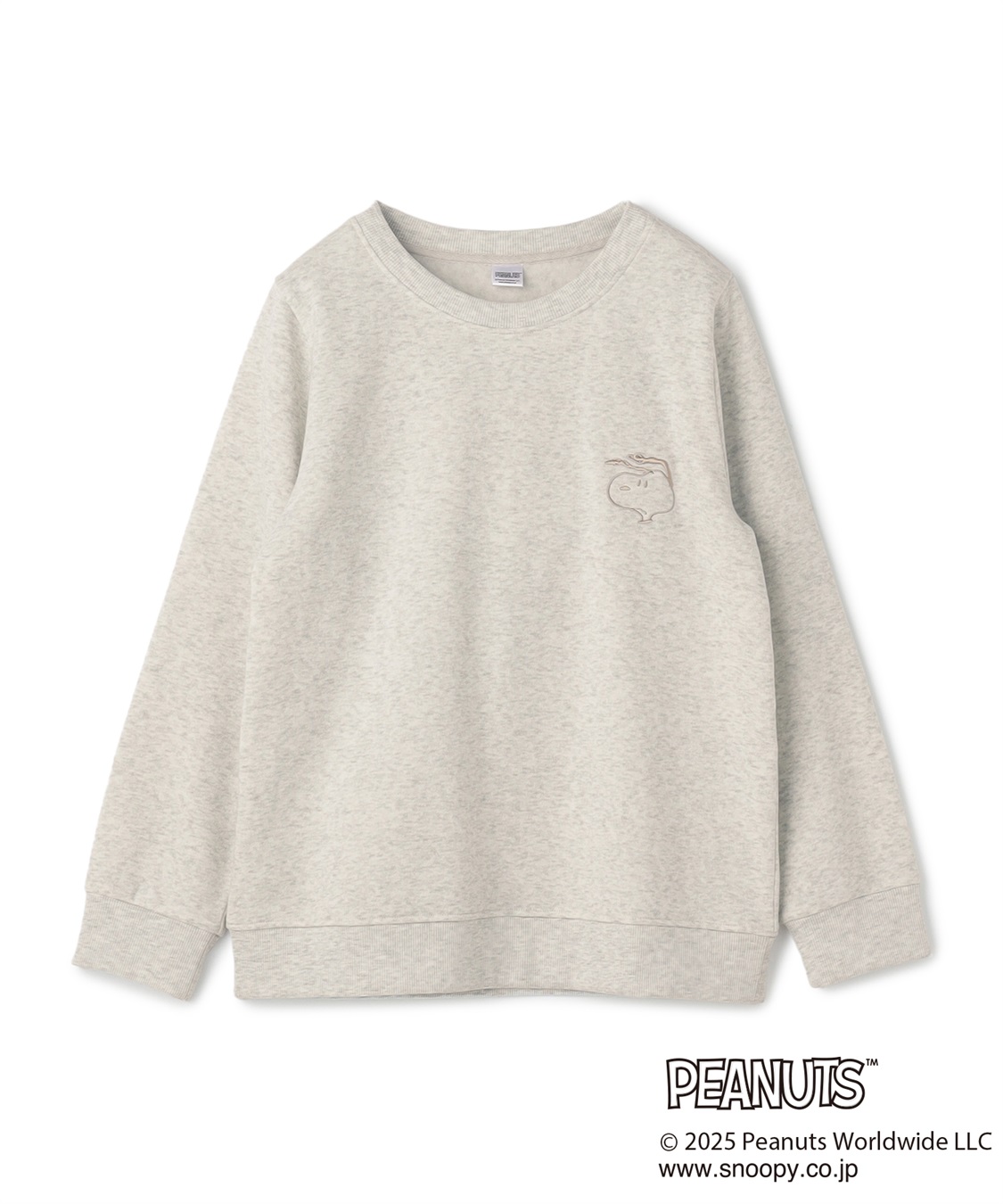Life Style by cross marche 【PEANUTS/ピーナッツ】SNOOPY/スヌーピー刺繍デザイン裏起毛スウェットトレーナー_variation_1