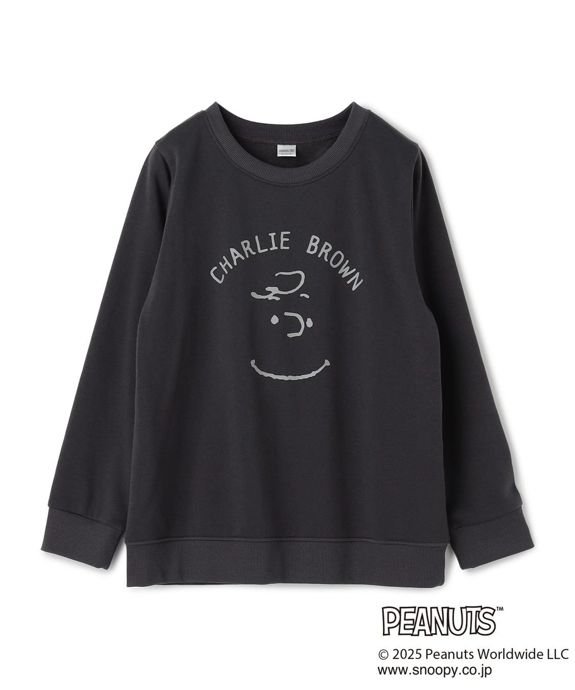 Life Style by cross marche 【PEANUTS/ピーナッツ】チャーリーブラウンフロントプリント裏起毛スウェットトレーナー_variation_1