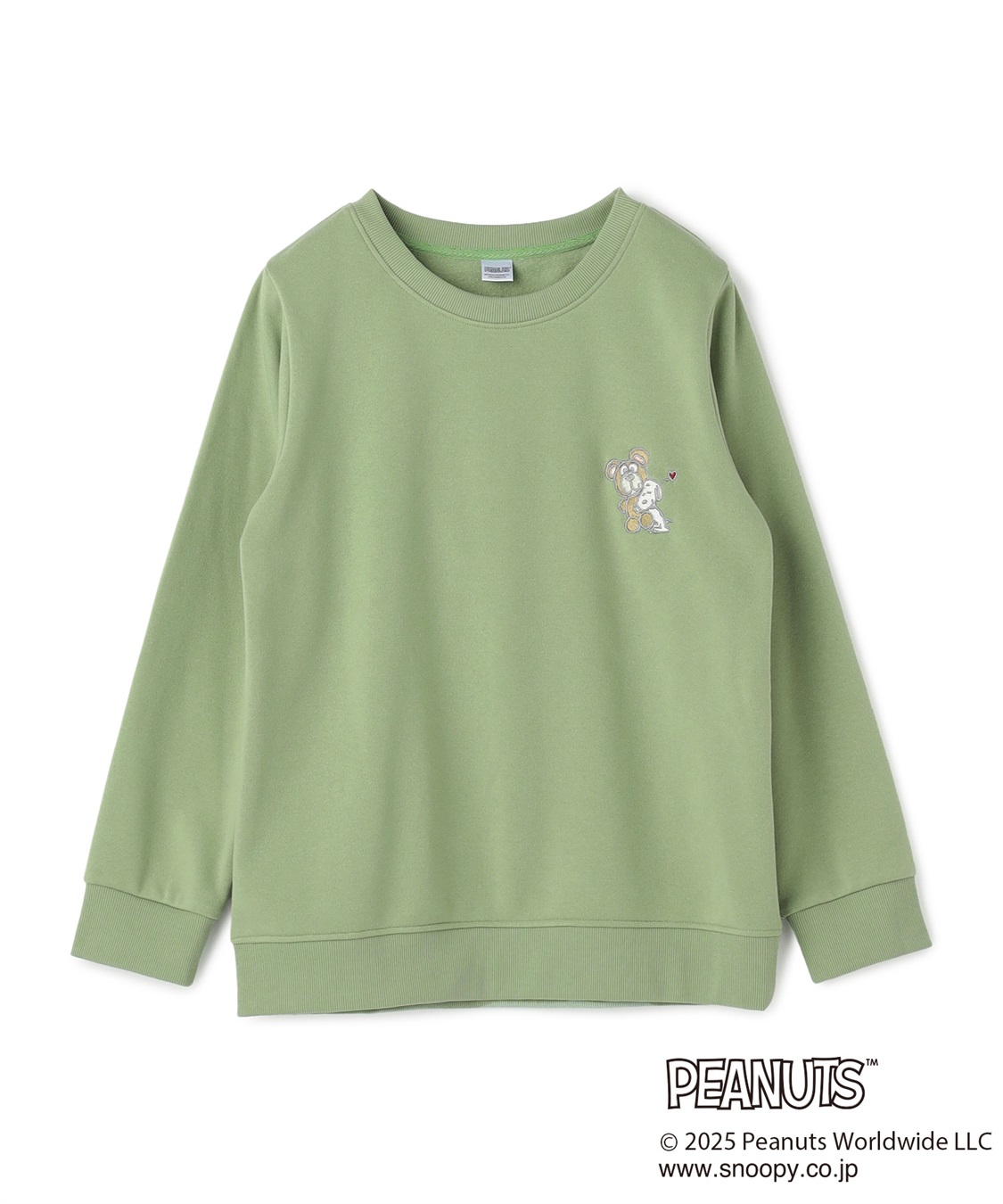 Life Style by cross marche 【PEANUTS/ピーナッツ】SNOOPY and Teddy Bear刺繍デザイン裏起毛スウェットトレーナー_variation_1