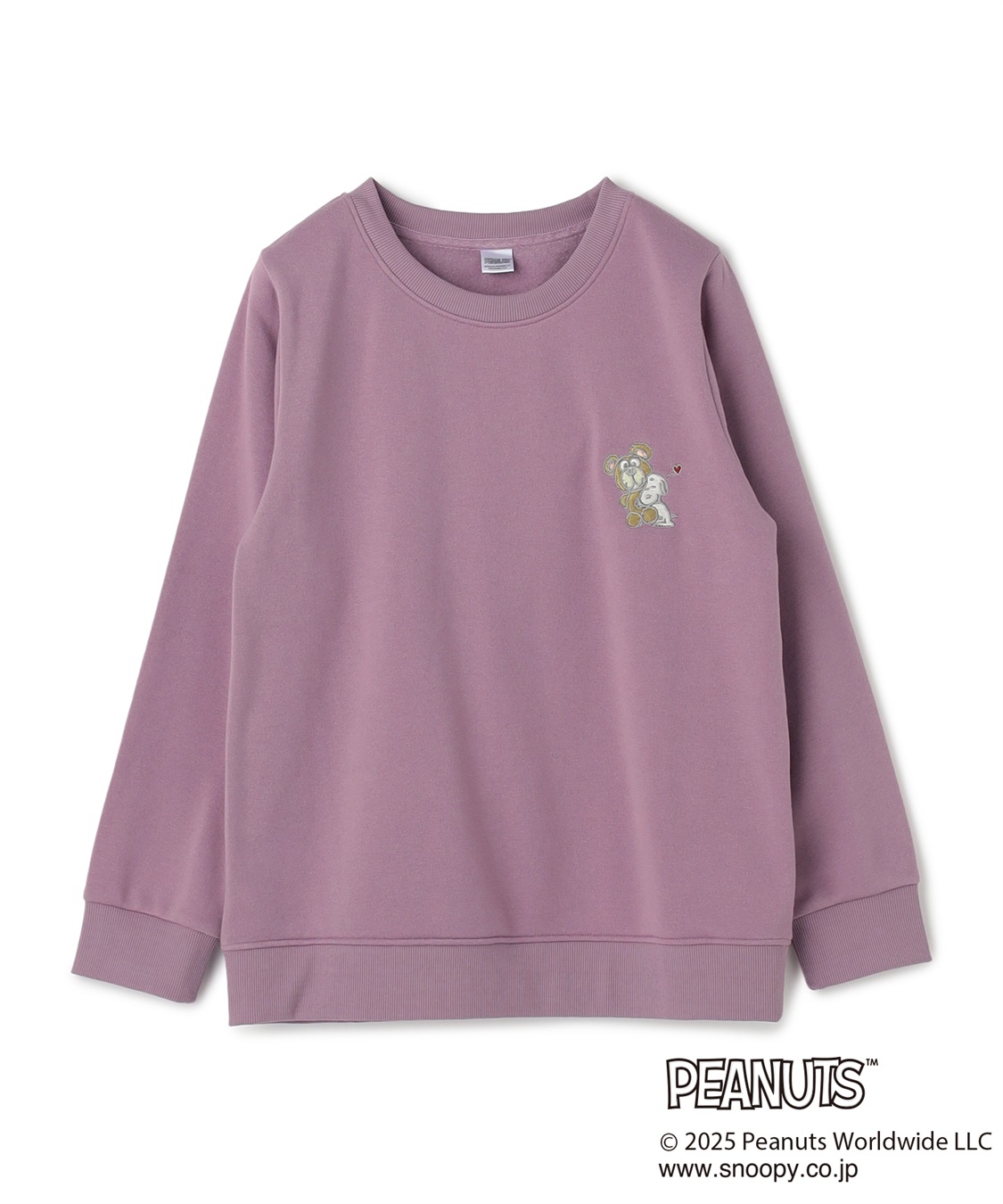 Life Style by cross marche 【PEANUTS/ピーナッツ】SNOOPY and Teddy Bear刺繍デザイン裏起毛スウェットトレーナー_variation_3