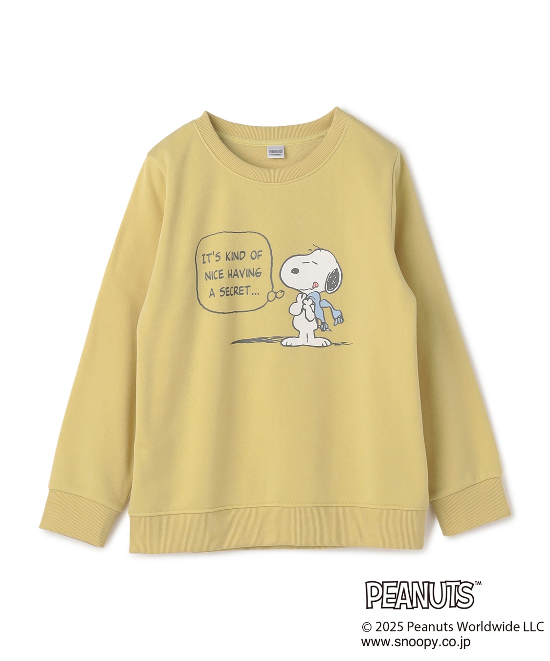 Life Style by cross marche 【PEANUTS/ピーナッツ】SNOOPY/スヌーピーフロントプリント裏起毛スウェットトレーナー（2025AW）_variation_2