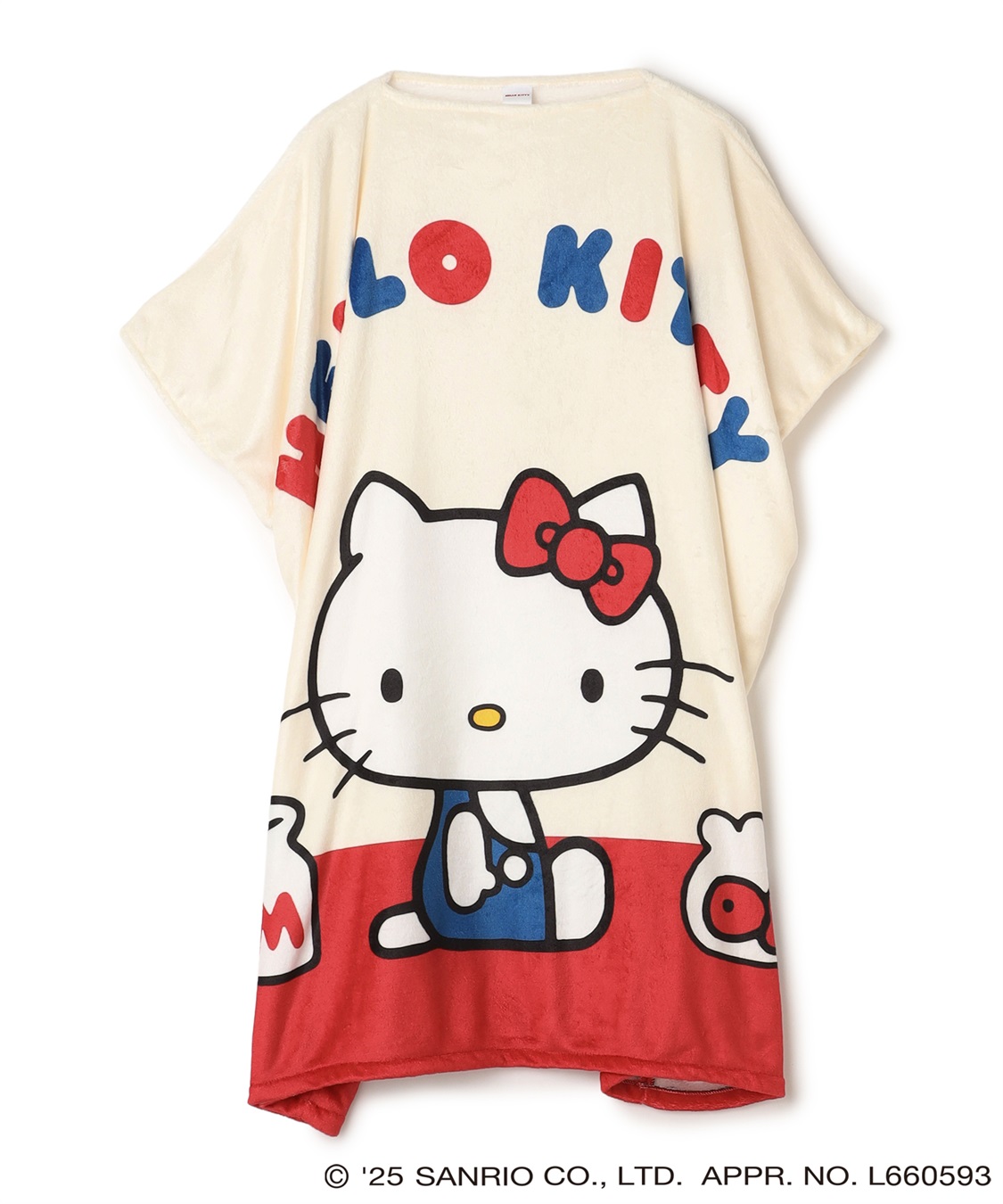 Life Style by cross marche 【sanrio characters】HELLO KITTY/ハローキティあったか着るフリース毛布ウェア《サンリオキャラクターズ》_variation_1