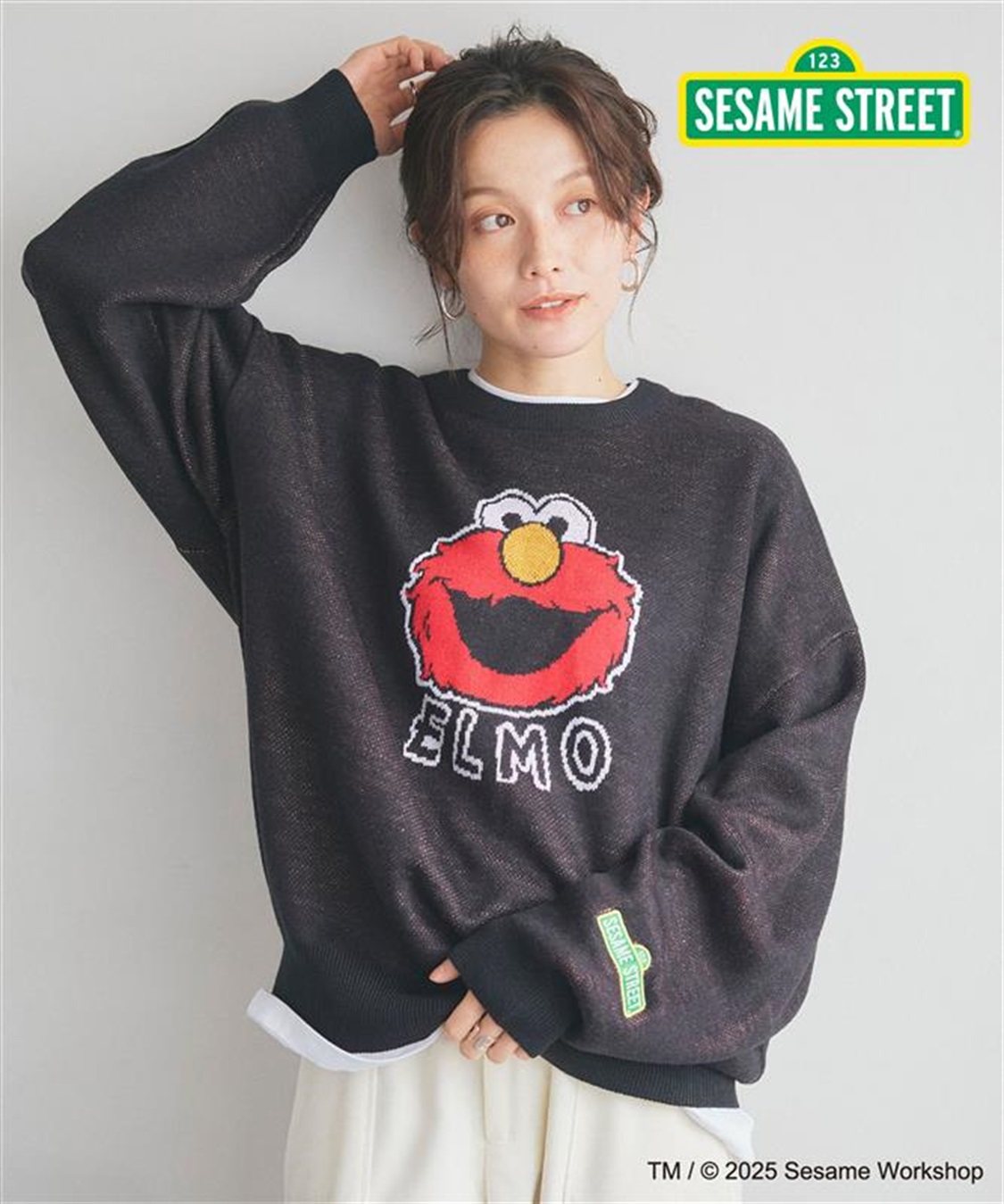 Life Style by cross marche 【セサミストリート】エルモ/ELMOジャガードニット《SESAME STREET》_main