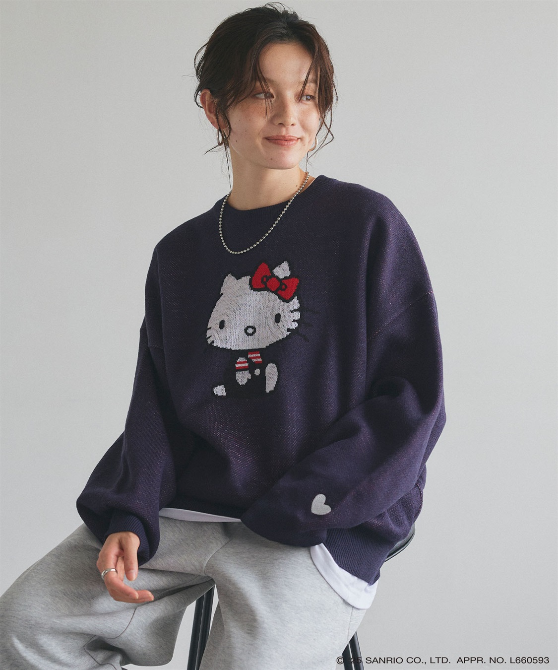 Life Style by cross marche 【sanrio characters】HELLO KITTY/ハローキティジャガードニット/クラシック/レトロ《サンリオキャラクターズ》_main