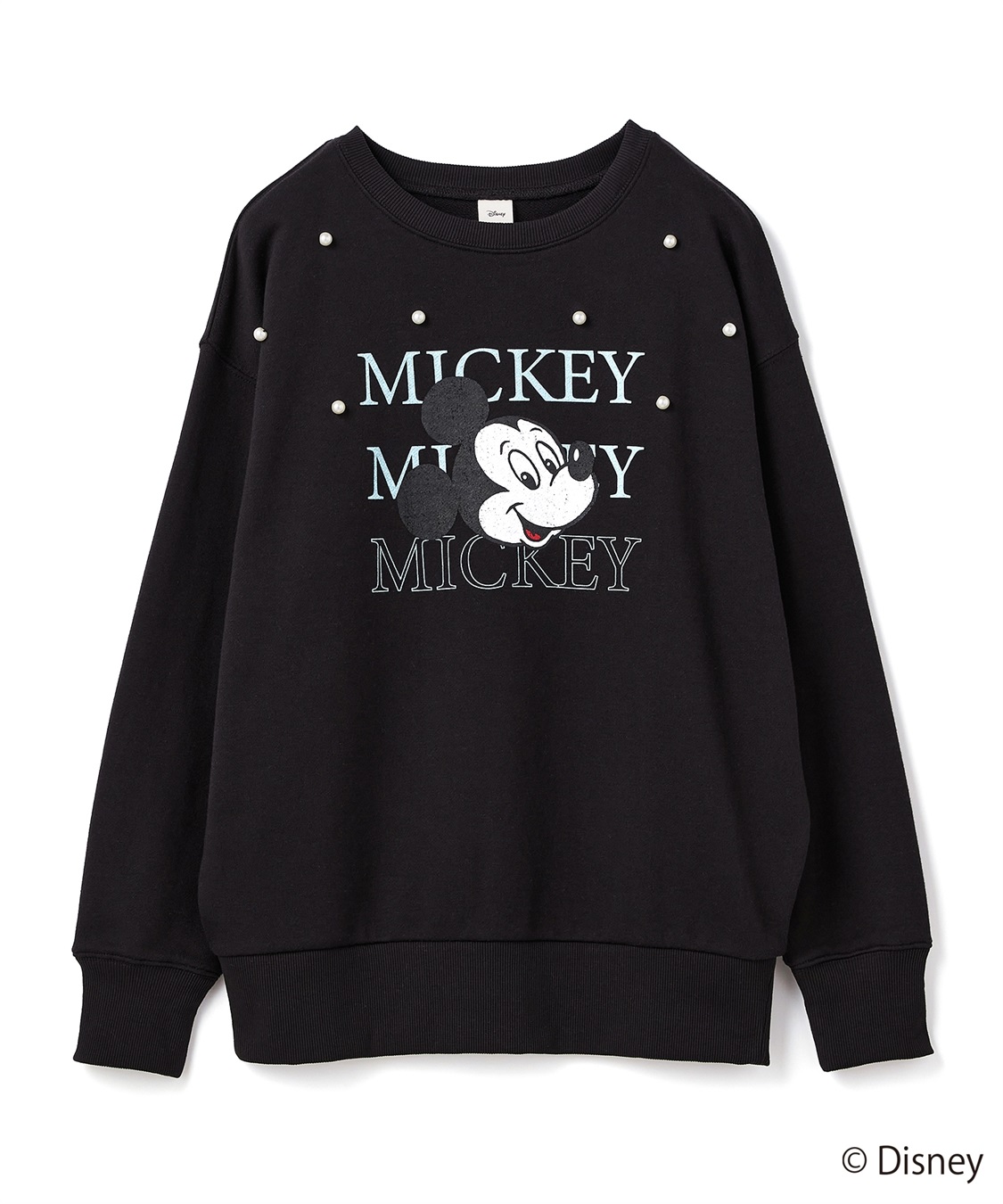 Life Style by cross marche 【Disney/ディズニー】Mickey Mouse/ミッキーマウスパール付き裏毛ドロップショルダープリントスウェットプルオーバー_variation_2