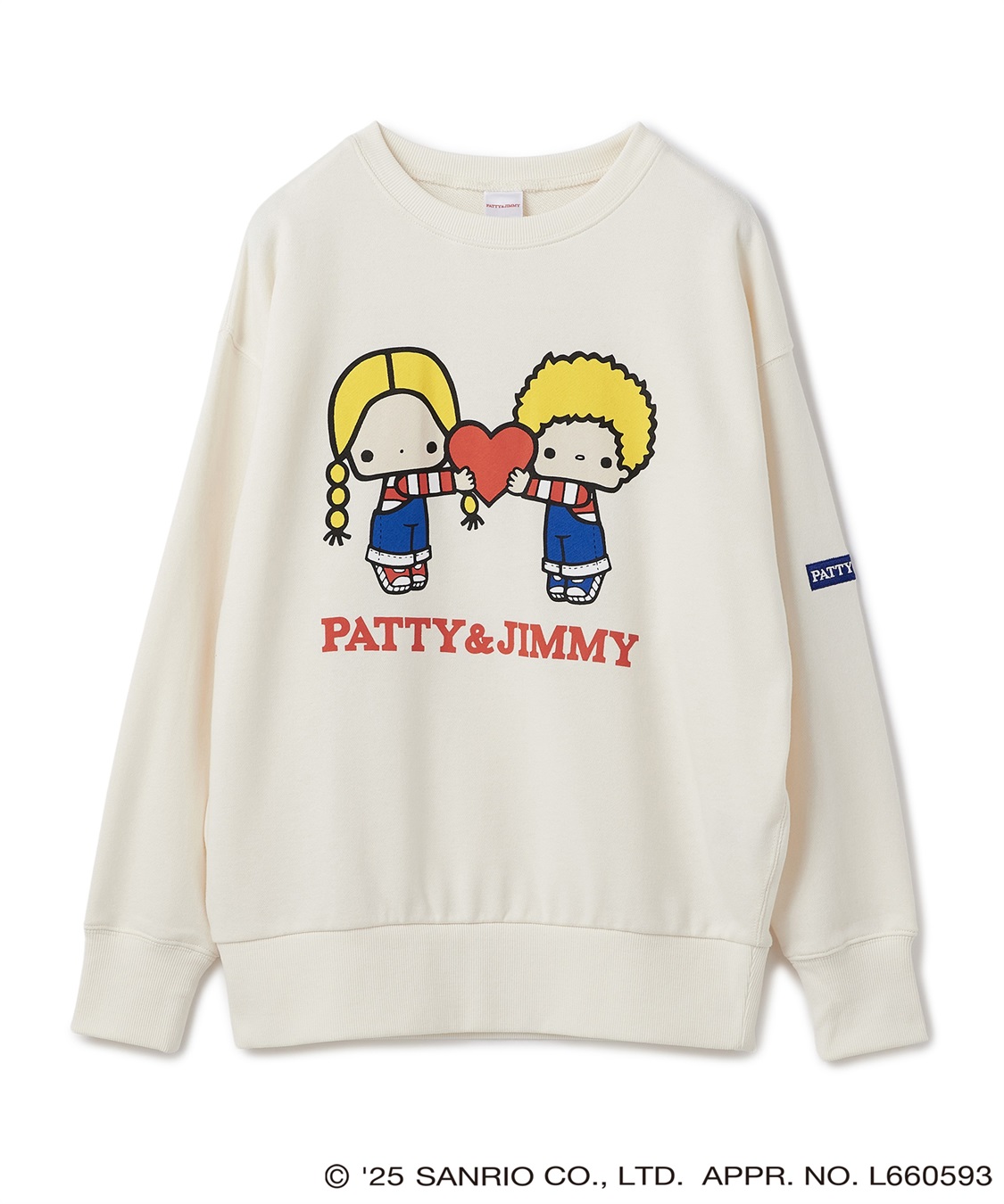 Life Style by cross marche 【sanrio characters】パティ＆ジミープリント裏毛ドロップショルダーレトロプリントスウェットプルオーバー《サンリオキャラクターズ》_variation_1