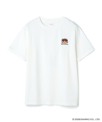 【sanrio characters】HELLO KITTY/日焼けキティ半袖Tシャツ《サンリオキャラクターズ》(オフホワイト-M)