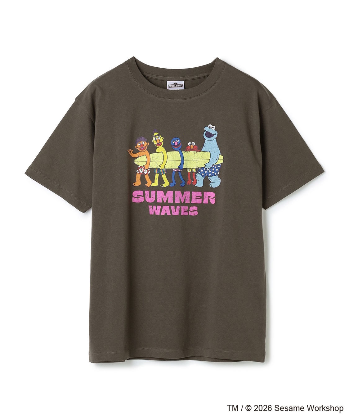 Life Style by cross marche 【セサミストリート/SESAME STREET】サーフフォトプリントTシャツ（ELMO＆FRIENDS）_variation_1